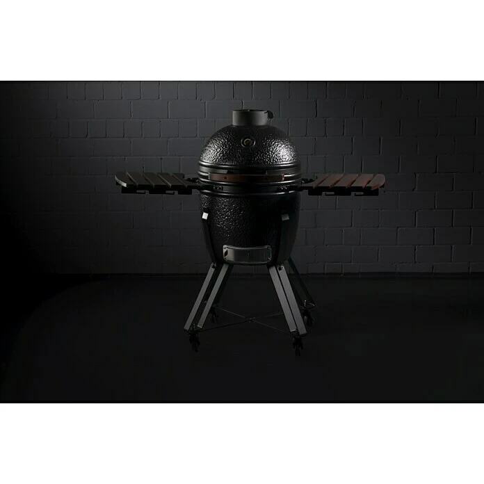 BAUHAUS Kingstone Holzkohlegrill Kamado 38 Schwarz, Hauptgrillfläche: Ø 38,3 Cm 4 BAUHAUS Kingstone Holzkohlegrill Kamado 38 Schwarz, Hauptgrillfläche: Ø 38,3 Cm – Bild 2