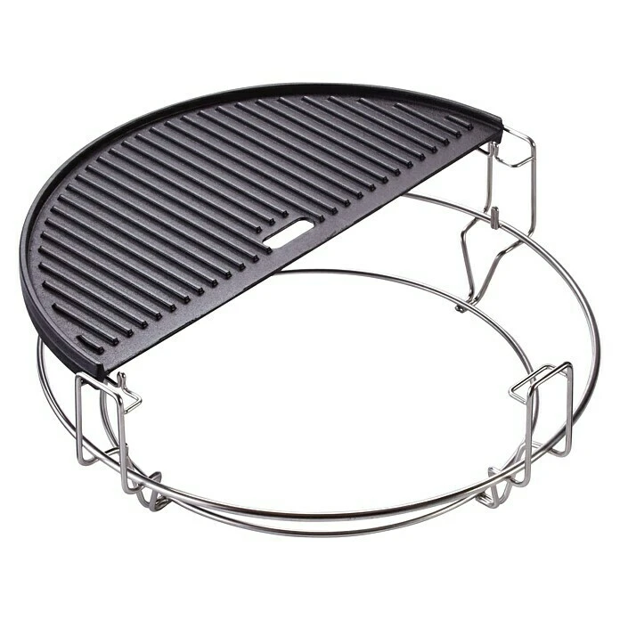 BAUHAUS Kamado Joe Grillplatte Doppelseitig Halbrund Gusseisen, Passend Für: Kamado Joe Holzkohlegrill Classic 5 BAUHAUS Kamado Joe Grillplatte Doppelseitig Halbrund Gusseisen, Passend Für: Kamado Joe Holzkohlegrill Classic – Bild 3