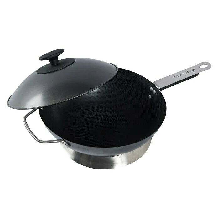BAUHAUS Outdoorchef Grillwok Barbecue AHS-Stahl, Durchmesser: 33 Cm 4 BAUHAUS Outdoorchef Grillwok Barbecue AHS-Stahl, Durchmesser: 33 Cm – Bild 2
