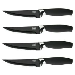BAUHAUS Taylor's Eye Witness Steakmesser-Set 4 Stk., Schwarz, 115 Mm