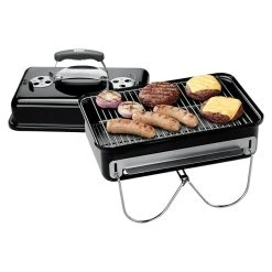 BAUHAUS Weber Go-Anywhere Holzkohlegrill Schwarz, Hauptgrillfläche: 42 X 26 Cm -Bauhaus Shop 12 1698