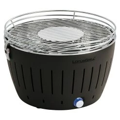 BAUHAUS LotusGrill Raucharmer Holzkohlegrill Classic Schwarz, Hauptgrillfläche: Ø 32 Cm
