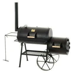 BAUHAUS Joe´s Barbeque Smoker Tradition Mit Rollwagen, Grillfläche Garkammer: 74 X 39 Cm