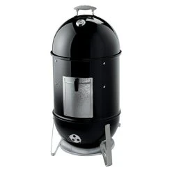 BAUHAUS Weber Räucherofen Smokey Mountain Cooker Schwarz, Hauptgrillfläche: 2 X Ø 47 Cm