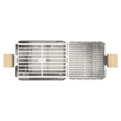 BAUHAUS Knister Holzkohlegrill Premium Silbergrau, Hauptgrillfläche: 22 X 28 -52 Cm -Bauhaus Shop 12 1803