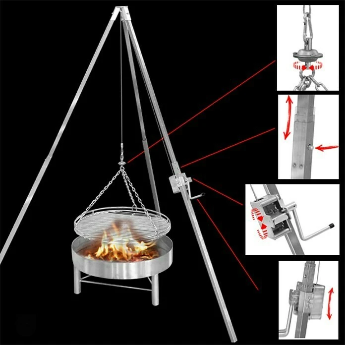 BAUHAUS Schwenkgrill Silber, Hauptgrillfläche: Ø 60 Cm 4 BAUHAUS Schwenkgrill Silber, Hauptgrillfläche: Ø 60 Cm – Bild 2