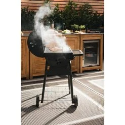 BAUHAUS Grillstar Holzkohlegrill Grilltonne L X B X H: 66 X 68 X 109 Cm, Schwarz, Hauptgrillfläche: 36,7 X 45 Cm -Bauhaus Shop 12 1842
