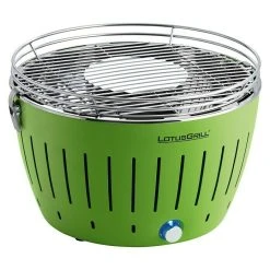 BAUHAUS LotusGrill Raucharmer Holzkohlegrill Classic Limettengrün, Hauptgrillfläche: Ø 32 Cm