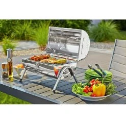 BAUHAUS Grillstar Tischgrill Dallas Hauptgrillfläche: 2 X 34 X 22 Cm, Silber -Bauhaus Shop 12 1870