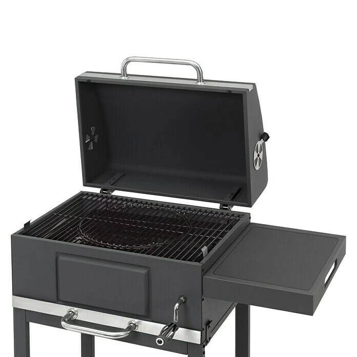 BAUHAUS Tepro Holzkohlegrill Toronto Basic Anthrazit, Hauptgrillfläche: 52 X 36 Cm 4 BAUHAUS Tepro Holzkohlegrill Toronto Basic Anthrazit, Hauptgrillfläche: 52 X 36 Cm – Bild 2