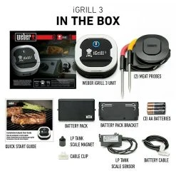 BAUHAUS Weber Grill-Thermometer IGrill 3 Messbereich: -30 - 300, Bluetooth, 2 Messfühler -Bauhaus Shop 12 198