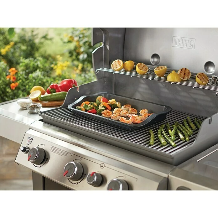 BAUHAUS Weber Grillplatte Keramik Keramik, L X B X H: 26,9 X 43,9 X 6,3 Cm 4 BAUHAUS Weber Grillplatte Keramik Keramik, L X B X H: 26,9 X 43,9 X 6,3 Cm – Bild 2