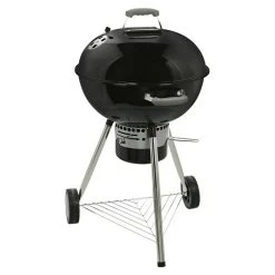 BAUHAUS Kingstone Kugelgrill Bullet 57 Schwarz, Hauptgrillfläche: Ø 57 Cm