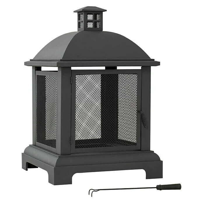 BAUHAUS Feuerkorb Marseille L X B X H: 66 X 66 X 102 Cm, Schwarz 3 BAUHAUS Feuerkorb Marseille L X B X H: 66 X 66 X 102 Cm, Schwarz