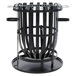 BAUHAUS RedFire Grill-Feuerkorb Dallas Schwarz, Durchmesser: 40 Cm