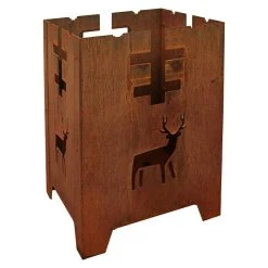 BAUHAUS Palatino Feuerkorb Hubertus Cortenstahl, 40 X 40 X 60 Cm