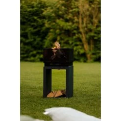 Alternative view of BAUHAUS Elite Feuerkorb Grau/Schwarz, L X B X H: 44 X 44 X 85,5 Cm