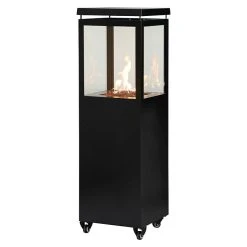 BAUHAUS Kingstone Feuersäule Lava L X B X H: 40 X 40 X 132,5 Cm, Schwarz, 6,5 KW