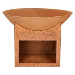 BAUHAUS Buschbeck Feuerschale Mumbai 56 Cm, Ausstattung: Holzablagefach