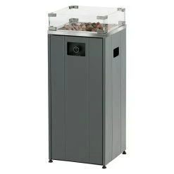 BAUHAUS Feuersäule L X B X H: 37,1 X 37,1 X 94,8 Cm, Anthrazit -Bauhaus Shop 12 711