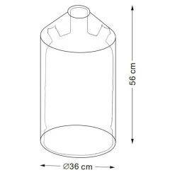 BAUHAUS Kingstone Schutzhülle Gasflache Ø X H: 36 X 56 Cm, Schwarz, Polyester